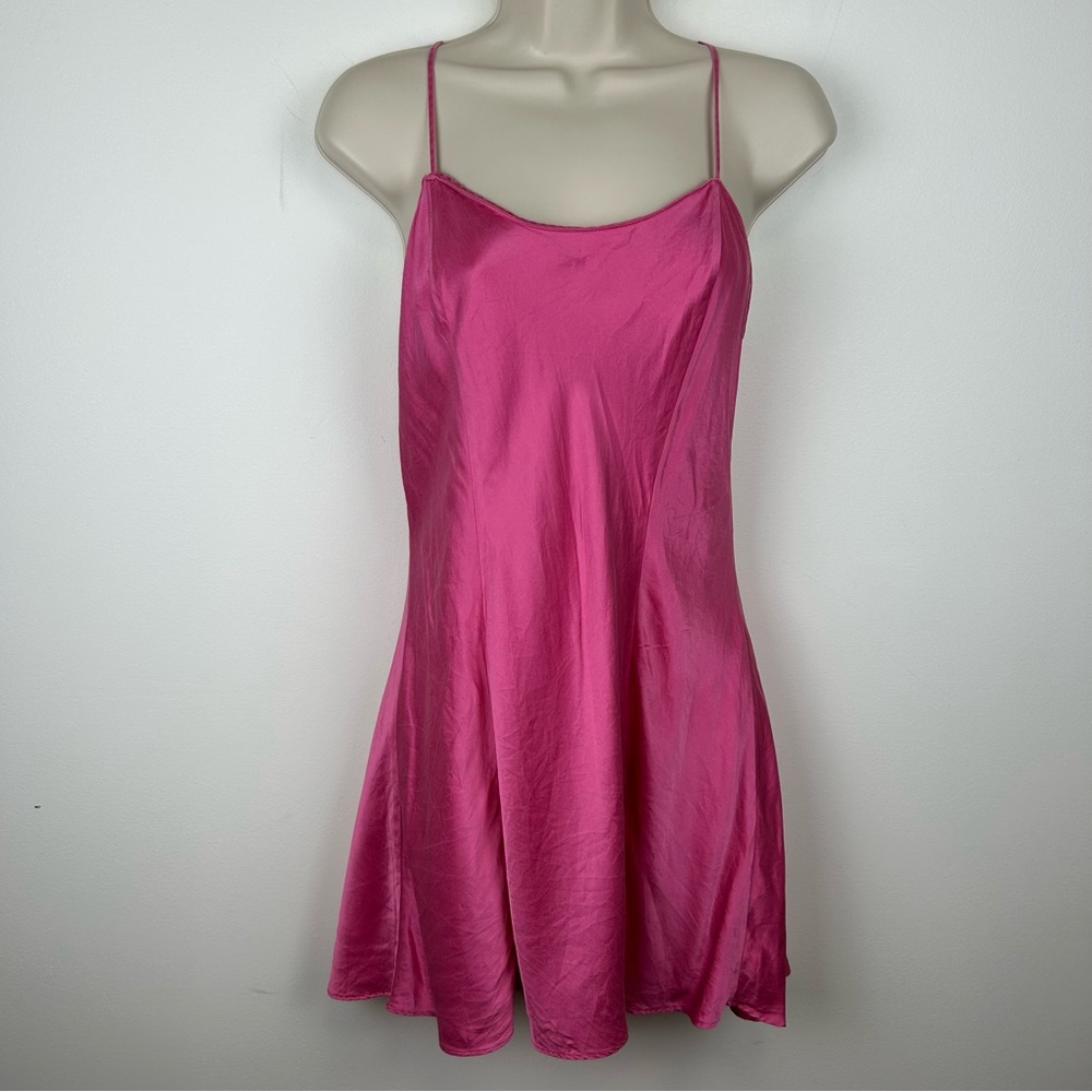 Vintage Victoria's Secret Silk Satin Slip Dress M Coquette Romantic Valentines - Picture 3 of 13